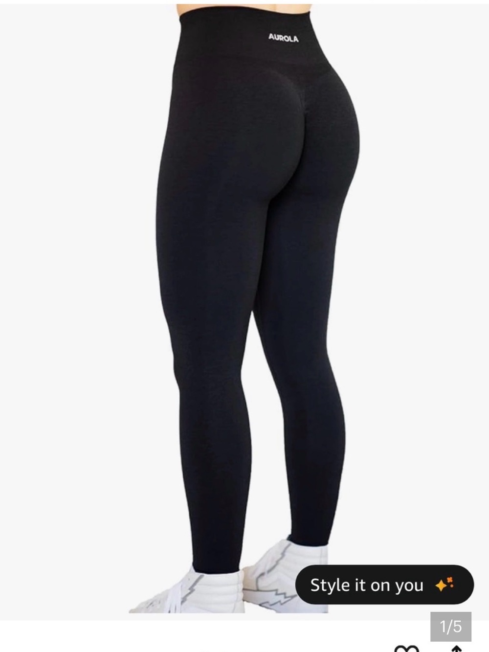 Aurola High-Waist Seamless Bike Shorts in Burgundy, Black, and Black Leggings - Picture 3 of 5